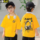 Oversized Drop Shoulder Kids T-Shirt – Soft, Stretchable, and Stylish Fit